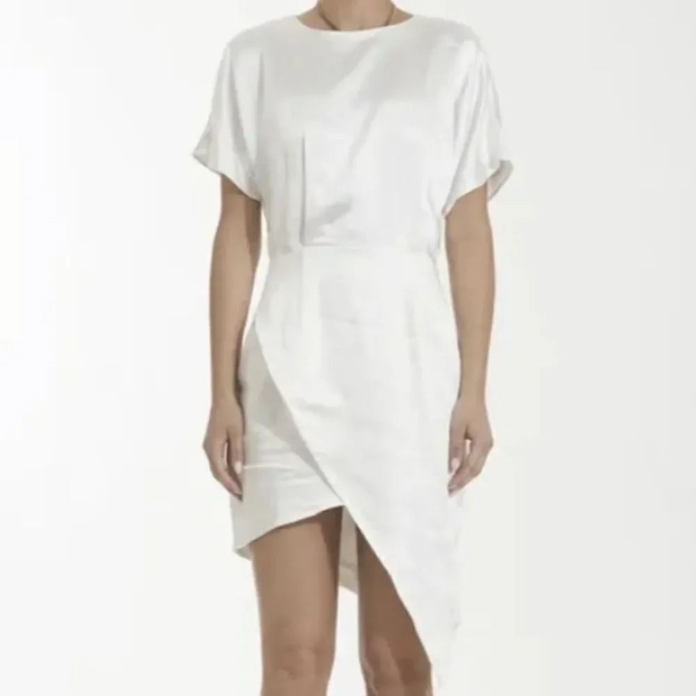 Elliatt Altair Asymmetrical Mini Dress Ivory White Size XS